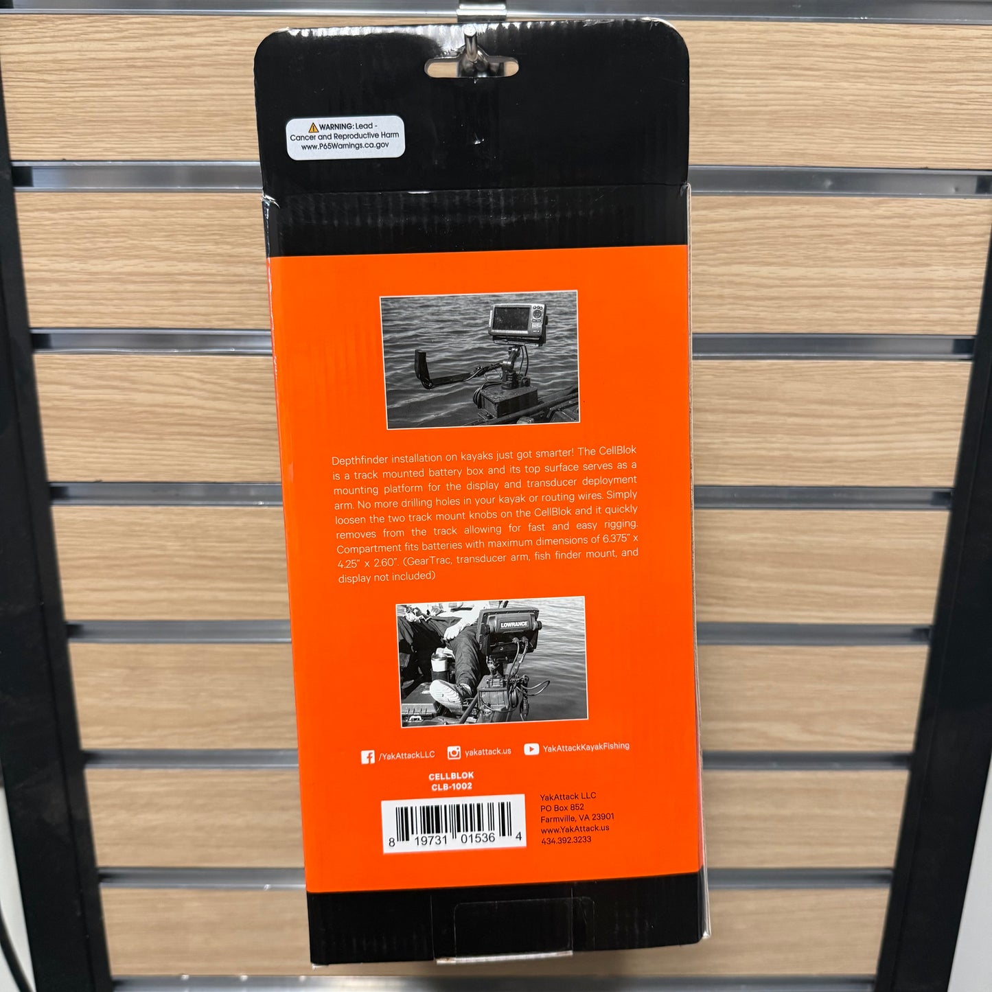 YakAttack CellBlok, track mounted, accepts 7.2Ah and 9Ah batteries, Includes box and Hardware