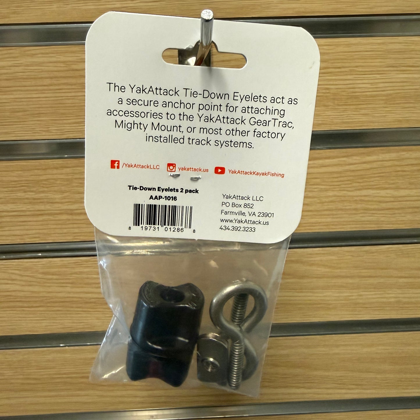 YakAttack Tie-Down Eyelet, Track Mount, 2 pack