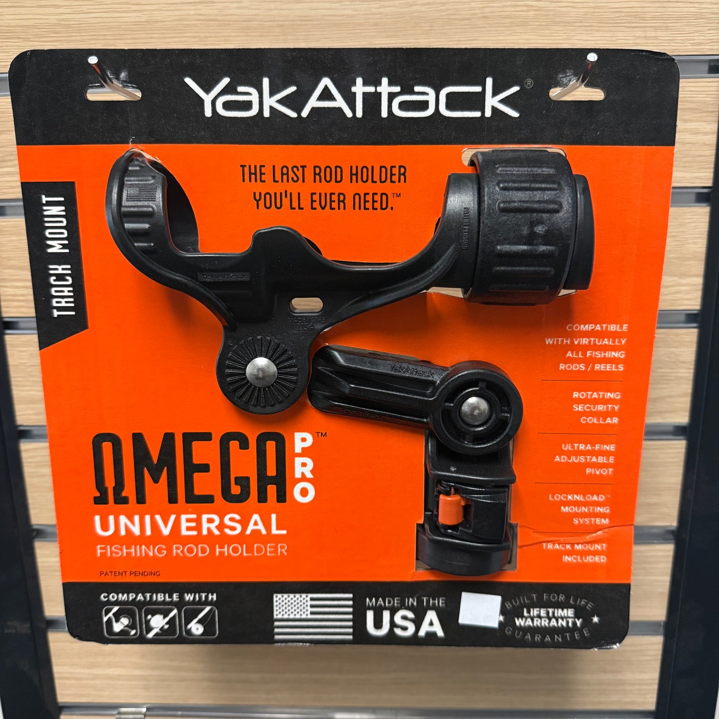 YakAttack Omega Pro Rod Holder with LockNLoad Track Mounting Base