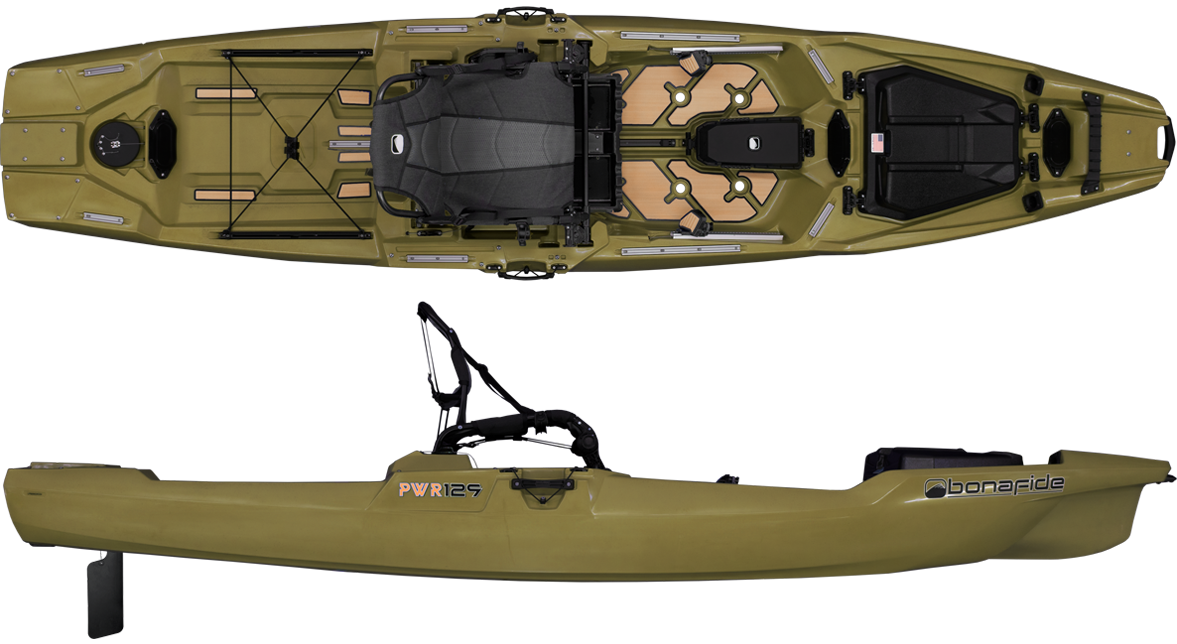 Bonafide PWR 129 Kayak - Olive