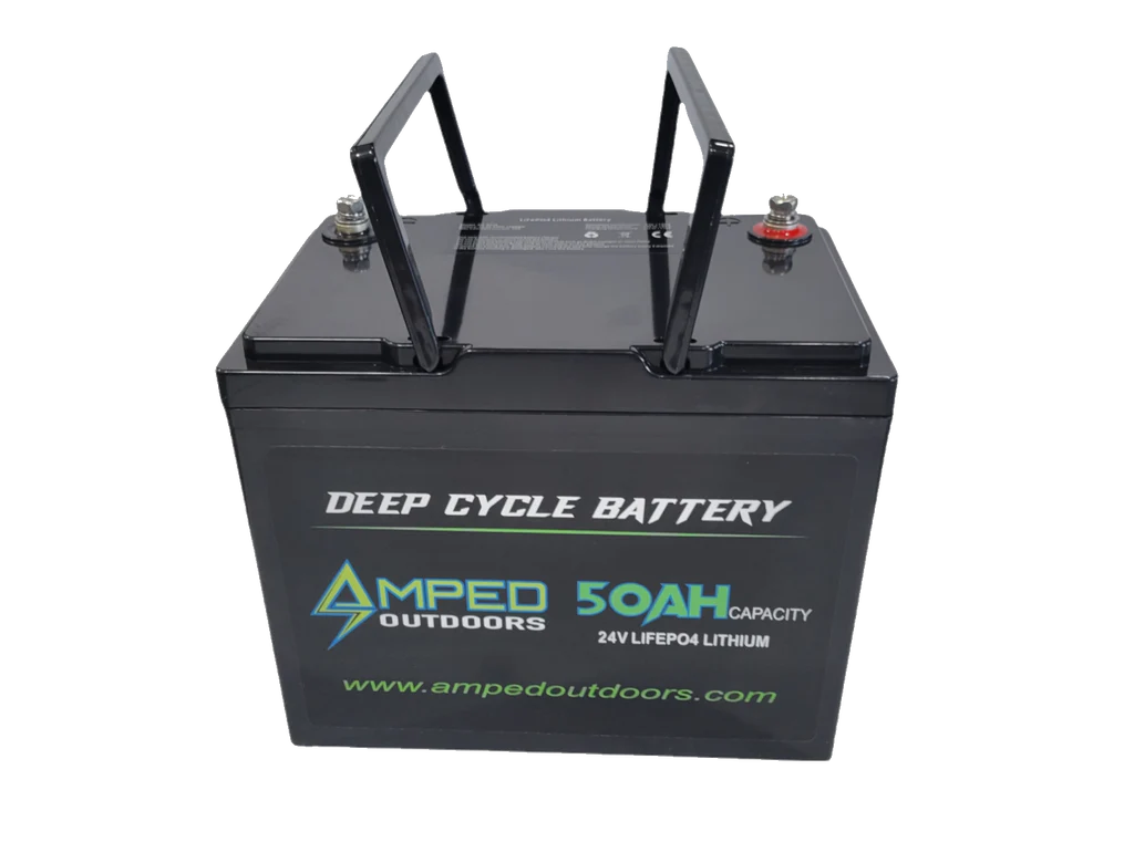 Amped Outdoors 24 50ahv battery with Charger