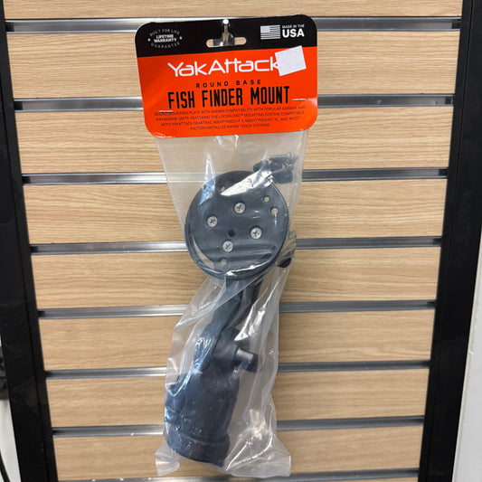 YakAttack Fish Finder Mount W/LockNLoad Mounting System, Round Plate, 4" ext