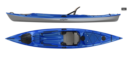 Eddyline Caribbean 120FS Kayak - Sapphire and Silver