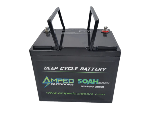 Amped Outdoors 50ah 24v battery with Charger