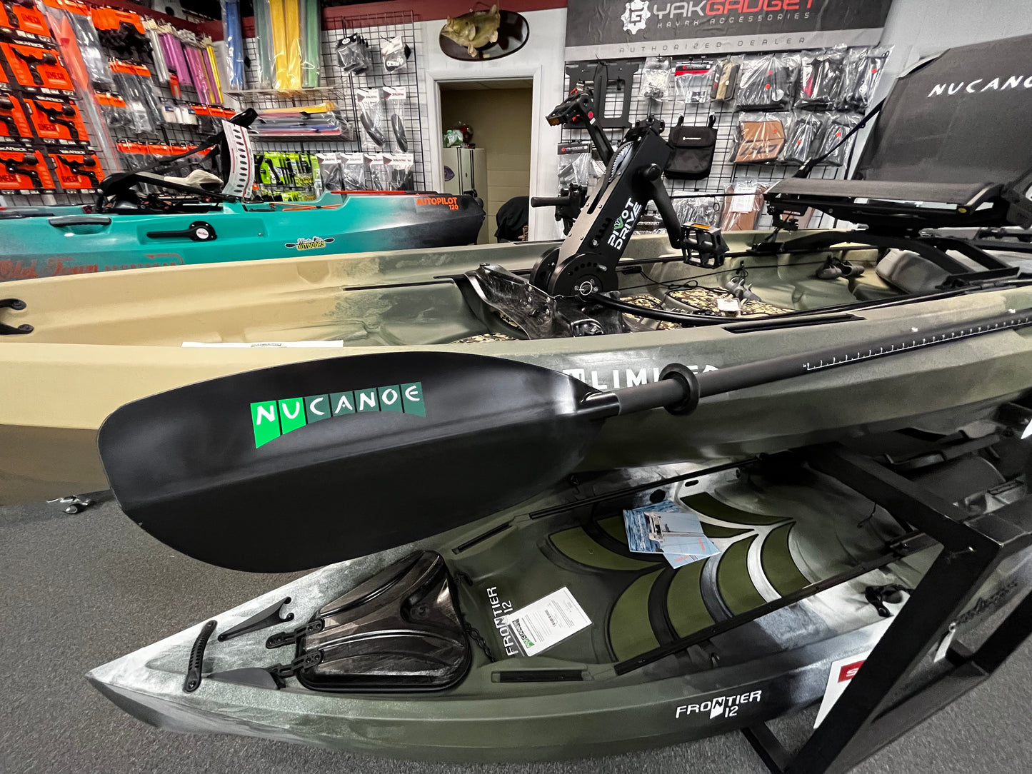 Nucanoe Telescoping Paddle-Snap Button-Fiberglass