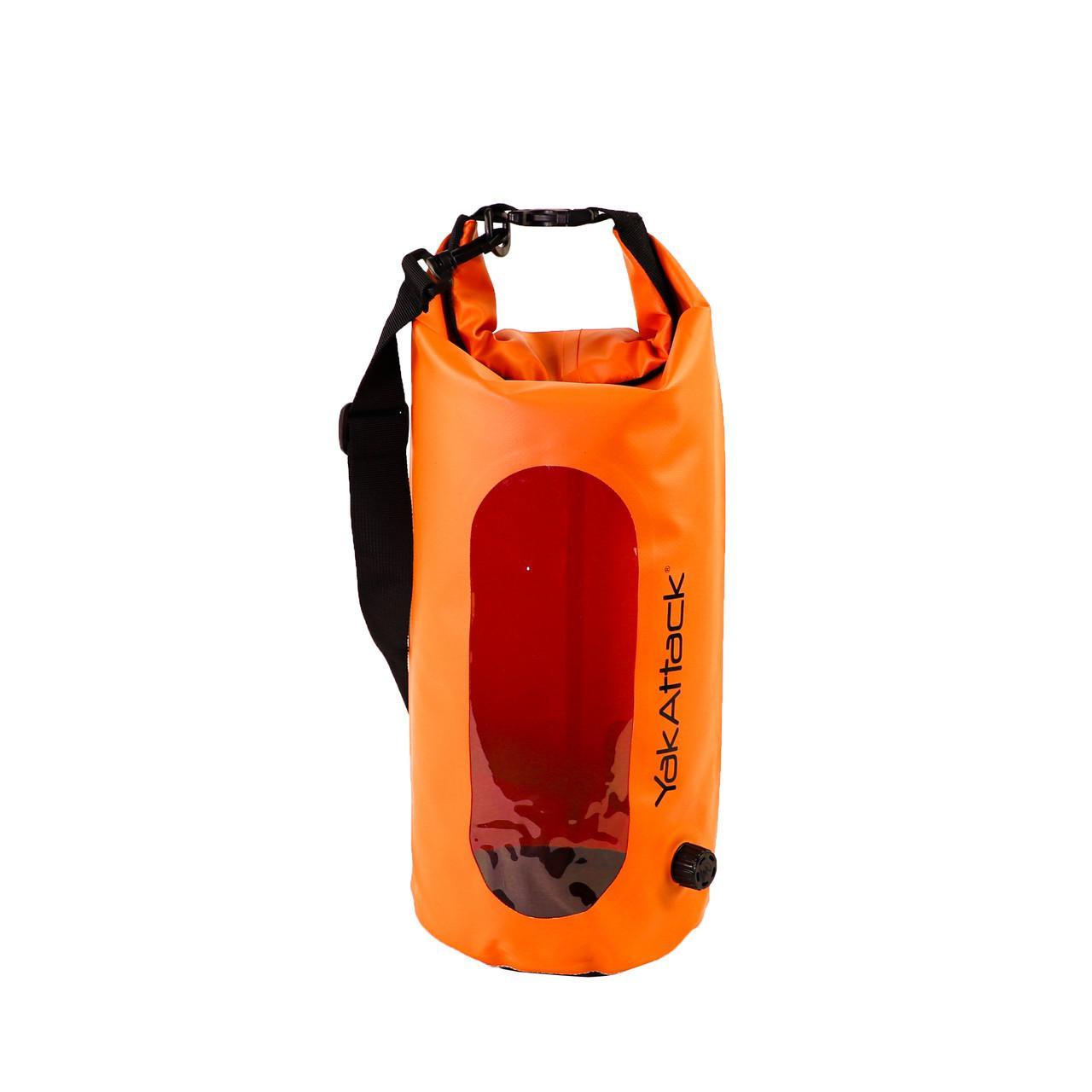 YakAttack 10L Roll-Top Drybag with Air Valve - Orange